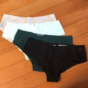 SET of 4 VICTORIAS SECRET Cheeky Underwear size L